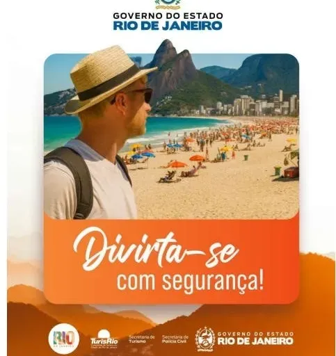 Governo do Rio lança campanha 'Curta o Rio de Janeiro com Segurança' para orientar turistas a evitar golpes