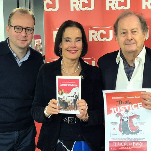 Louis-Henri de la Rochefoucault, écrivain, Jean-Marie Rouart, Romancier et Daniel Russo, comédien