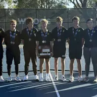 WE ARE PIUS: Conner, Jasper and Frankie from the state runners-up tennis team
