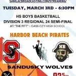 HS Boys Basketball Replay – Sandusky vs. Harbor Beach 3-3-26
