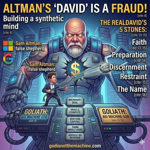 Sam Altman Is Not David: ChatGPT Ads, Five Smooth Stones, and What the Tech Press Got Wrong