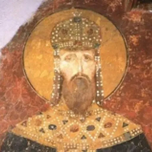 Свети краљеви Милутин и Драгутин (у монаштву Теоктист) и мати им краљица Јелена