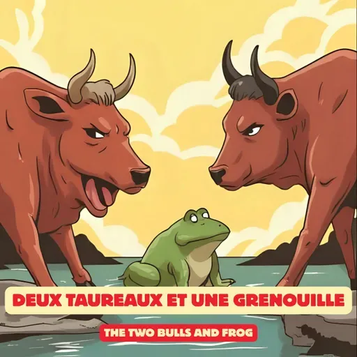 Fable de la fontaine : Deux taureaux et une grenouille