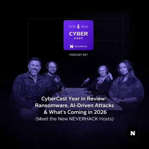 CyberCast Year in Review: Ransomware, AI-Driven Attacks & What’s Coming in 2026 (Meet the New NEVERHACK Hosts)