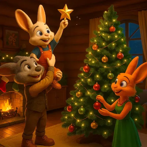 Petit Lapin prépare Noël