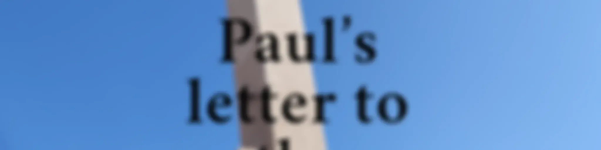 Paul's letter to the Romans