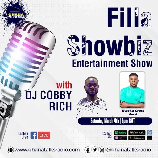 Dj Cobby Rich interviews Kweku Cross on Filla Showbiz.