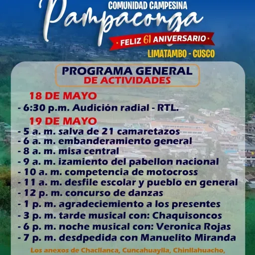 🤠📻🐄 Audición radial por el 61 aniversario de la comunidad de Pampaconga - Limatambo 2023